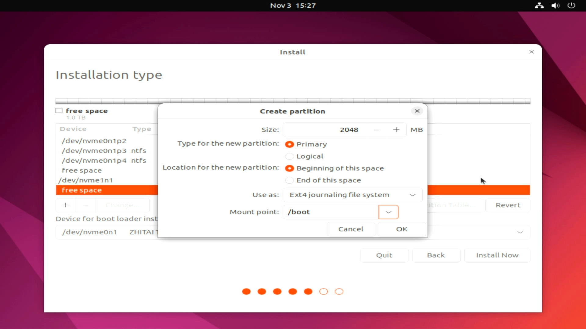 install-ubuntu-partition-boot